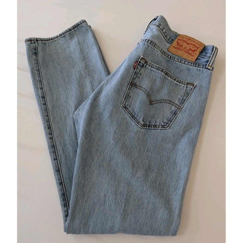 Vintage Levis 601 Jeans Men's 34x34 Light Wash Denim High Rise EUC